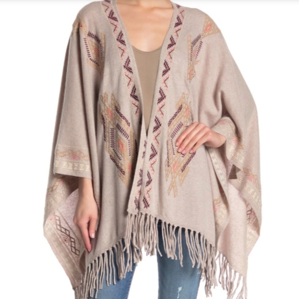 SOLD ON E$ B A Y **Johnny Was β Cashmere Poncho - Picture 1 of 8